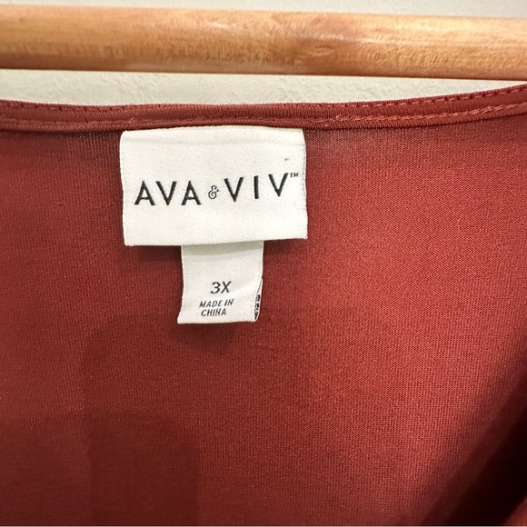 Ava & Viv Midi casual dress 3x - Picture 9 of 10
